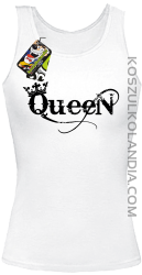 Queen Simple - Top damski biały 