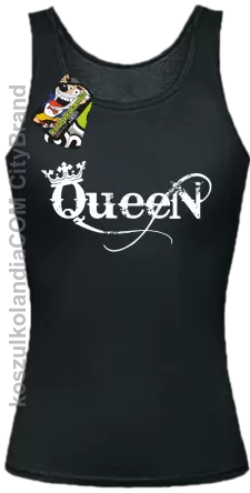 Queen Simple - Top damski czarny 