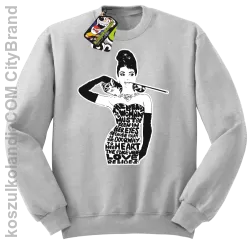 Audrey Hepburn RETRO-ART - Bluza męska standard bez kaptura melanż 