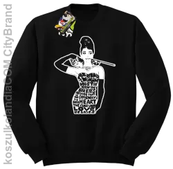 Audrey Hepburn RETRO-ART - Bluza męska standard bez kaptura czarna 