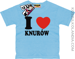 I love Knurów - koszulka dziecięca - błękitny