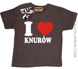 I love Knurów - koszulka dziecięca - brązowy