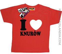 I love Knurów - koszulka dziecięca - czerwony