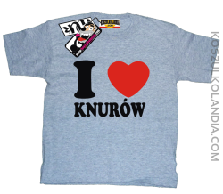I love Knurów - koszulka dziecięca - melanżowy