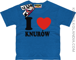 I love Knurów - koszulka dziecięca - niebieski