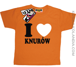 I love Knurów - koszulka dziecięca -pomarańczowy