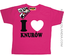 I love Knurów - koszulka dziecięca - różowy