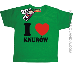 I love Knurów - koszulka dziecięca - zielony