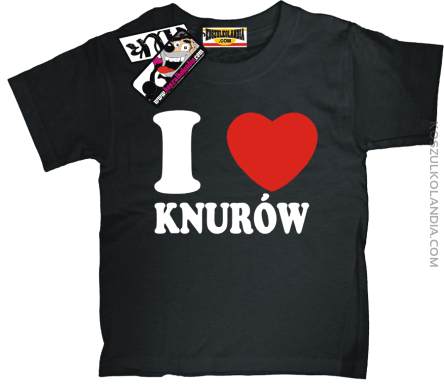 I love Knurów - koszulka dziecięca - czarny