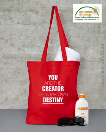 You are the CREATOR of your own DESTINY - Torba na zakupy - Czerwony