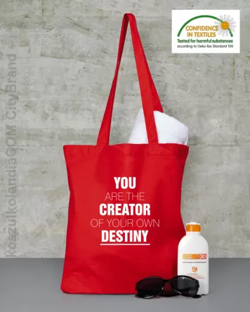 You are the CREATOR of your own DESTINY - Torba na zakupy - Czerwony