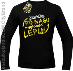 Ślunski Chop po nagu wyglondo lepij ! - Longsleeve męski czarny 