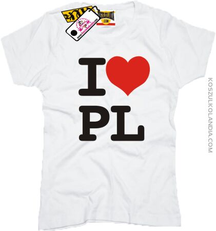 I Love PL - koszulka damska