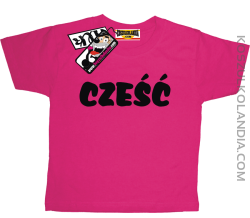 Cześć - koszulka dziecięca - różowy