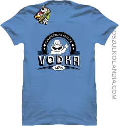 Always Drunk As Fuck VODKA Est 1405 - Koszulka męska błękit 