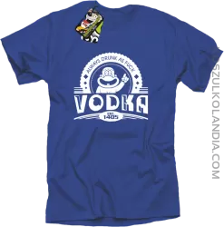 Always Drunk As Fuck VODKA Est 1405 - Koszulka męska niebieska 
