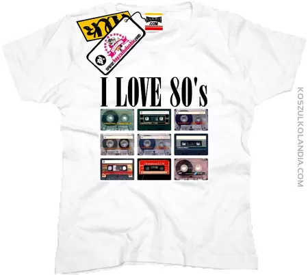 I LOVE 80`s damska koszulka