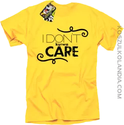 I Don`t ku#wa Care - Koszulka męska żółty