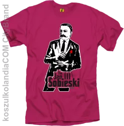 Jan III 3 Sobieski ala GodFather - koszulka męska fuchsia 