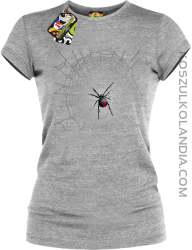 Pajęczyna z pająkiem - koszulka damska melanż 