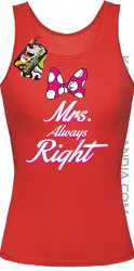 Mrs always Right dla Niej - Top Damski - Czerwony