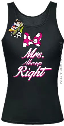 Mrs always Right dla Niej - Top Damski - Czarny