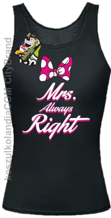 Mrs always Right dla Niej - Top Damski - Czarny