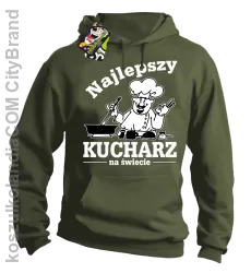 Mamma Mia Najlepszy kucharz na świecie - Bluza męska z kapturem khaki 