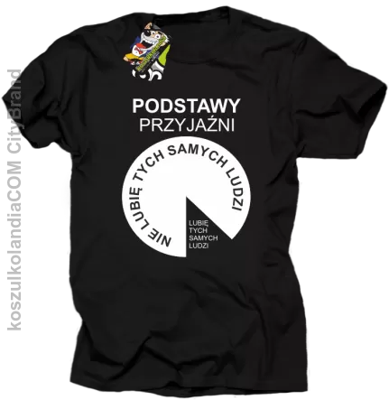 Podstawy przyjaźni - Koszulka męska czarna 