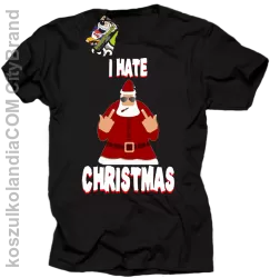 I hate Christmas Fu#k All Santa Claus - Koszulka męska czarna 