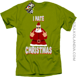 I hate Christmas Fu#k All Santa Claus - Koszulka męska kiwi