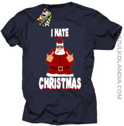I hate Christmas Fu#k All Santa Claus - Koszulka męska granat