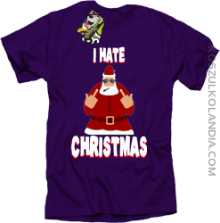 I hate Christmas Fu#k All Santa Claus - Koszulka męska fiolet 
