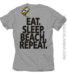 Eat Sleep Beach Repeat - Koszulka męska melanż