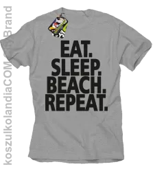 Eat Sleep Beach Repeat - Koszulka męska melanż