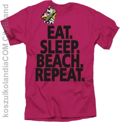 Eat Sleep Beach Repeat - Koszulka męska fuchsia