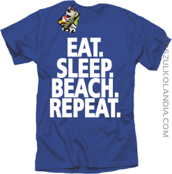 Eat Sleep Beach Repeat - Koszulka męska niebieska