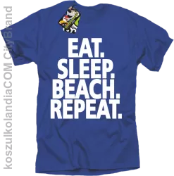 Eat Sleep Beach Repeat - Koszulka męska niebieska