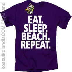 Eat Sleep Beach Repeat - Koszulka męska fioletowa