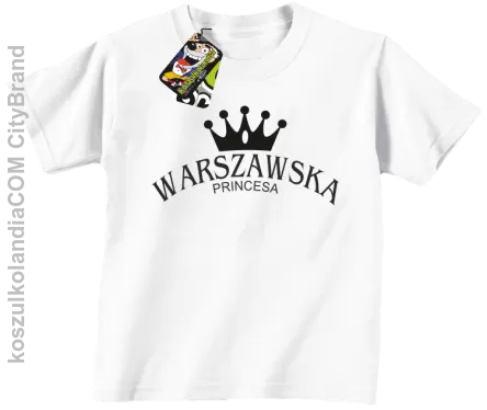 Warszawska princesa - Koszulka dziecięca biała