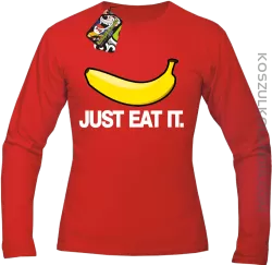 JUST EAT IT Banana - Longsleeve męski czerwony 