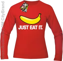 JUST EAT IT Banana - Longsleeve męski czerwony 