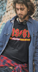 Metal Style koszulka z dowolną datą urodzin A legend was Born - koszulka męska