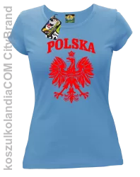 Polska - Koszulka damska błękit 