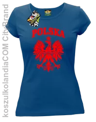 Polska - Koszulka damska niebieska 