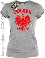 Polska - Koszulka damska melanż 