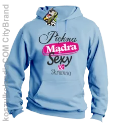 Piękna Mądra Skromna & Sexy - bluza z kapturem błękitna 