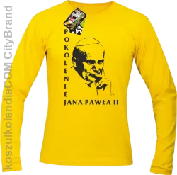 Pokolenie JANA PAWŁA II Zamyślenie - Longsleeve Męski - Żółty