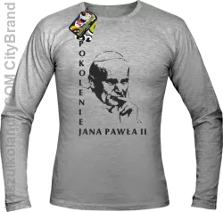 Pokolenie JANA PAWŁA II Zamyślenie - Longsleeve Męski - Melanż