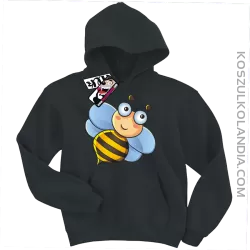 Pszczółka Uśmiechajka - bluza dziecięca z kapturem - czarny